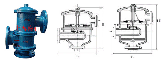带呼吸接管阻火呼吸阀外形结构图