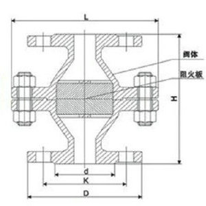 管道阻火器结构图