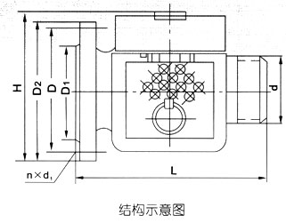 PCL型横式空气泡沫产生器结构图