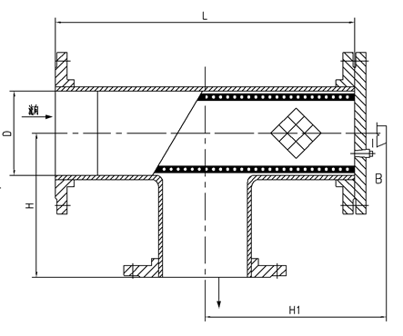 直通式t型过滤器结构图